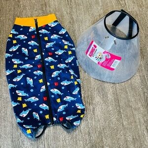 Dog Surgical Onesie and Kong Cone